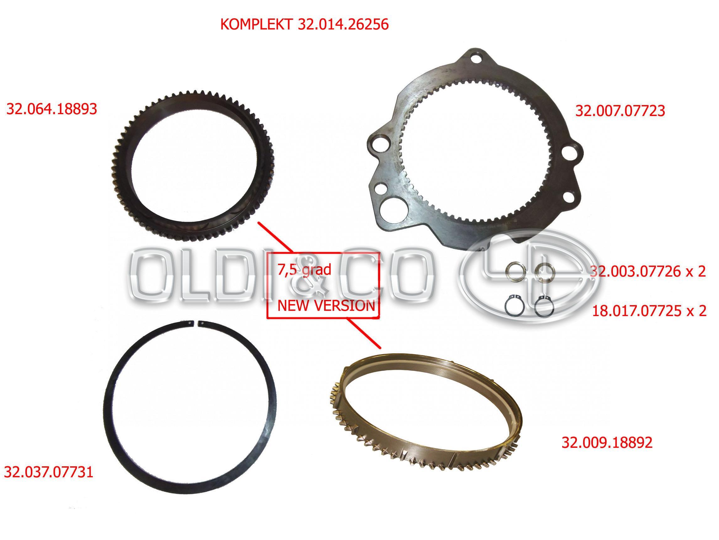 32.014.26256 Transmission parts → Gearbox gear kit