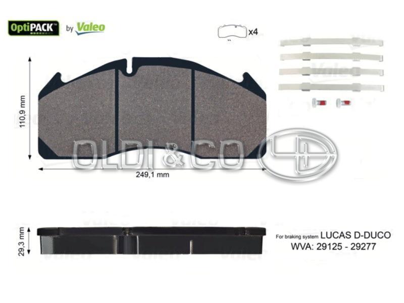 11.010.30941 Brake system → Brake pad kit