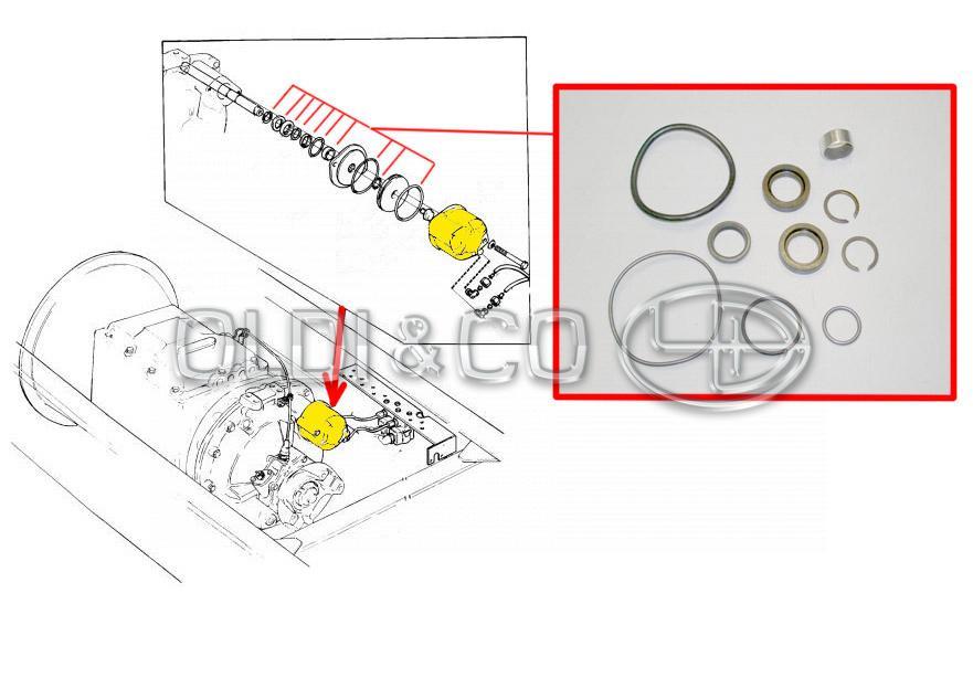32.033.09029 Transmission parts → Range cylinder repair kit