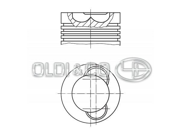 33.051.25607 Engine parts → Piston with rings