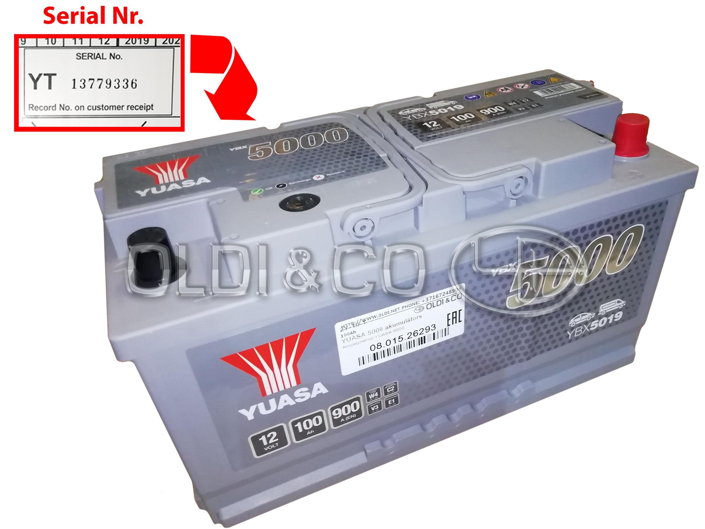 08.015.26293 Batteries → YUASA 5000 battery