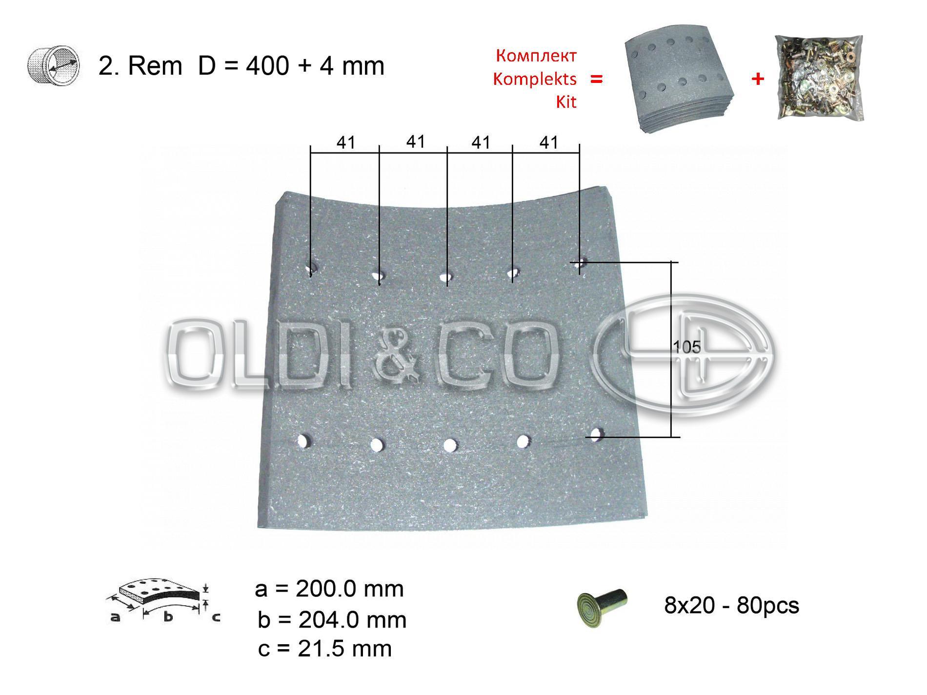 11.037.09429 Brake system → Brake lining kit