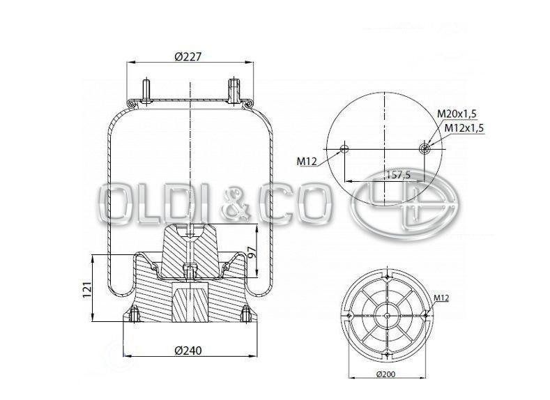14.009.23803 / 
       
                          Air spring (with flange)