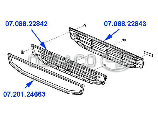 07.201.24663 / 
       
                          Front grille cover/molding